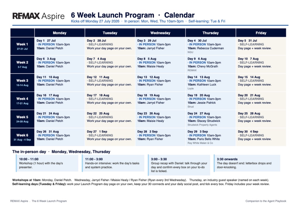 Associate 6 Week Launch Program